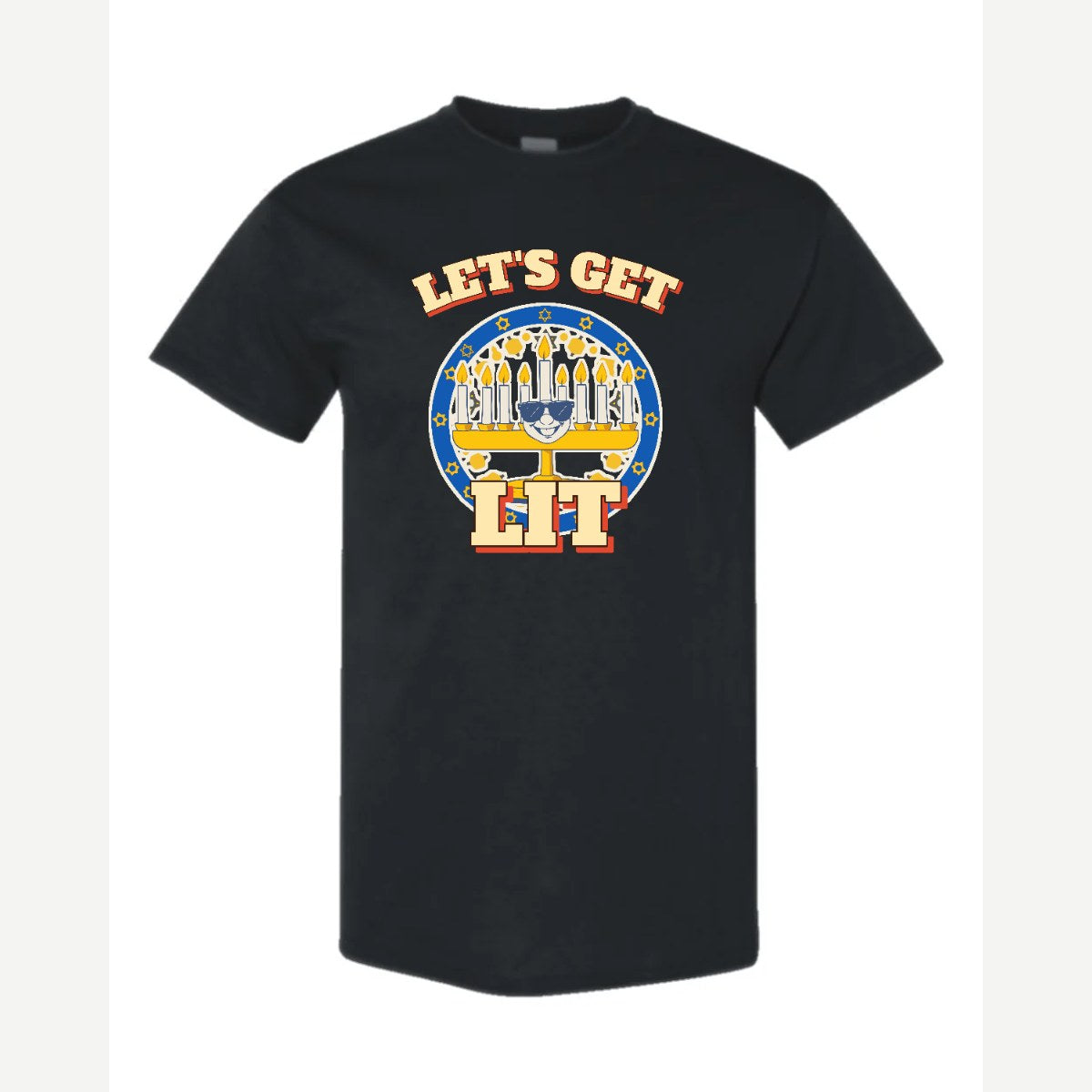 Let's Get Lit (Menorah) — Classic Tee / Black