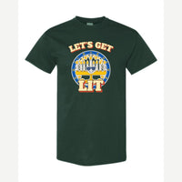 Let's Get Lit (Menorah) — Classic Tee / Forest Green