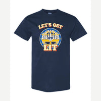 Let's Get Lit (Menorah) — Classic Tee / Navy