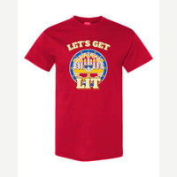 Let's Get Lit (Menorah) — Classic Tee / Red