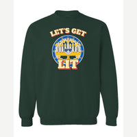Let's Get Lit (Menorah) — Crewneck Sweatshirt / Forest Green