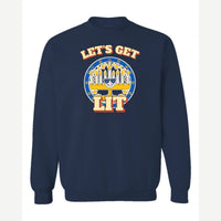 Let's Get Lit (Menorah) — Crewneck Sweatshirt / Navy