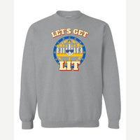 Let's Get Lit (Menorah) — Crewneck Sweatshirt / Sport Grey