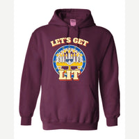 Let's Get Lit (Menorah) — Hoodie / Maroon