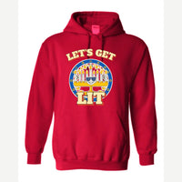 Let's Get Lit (Menorah) — Hoodie / Red