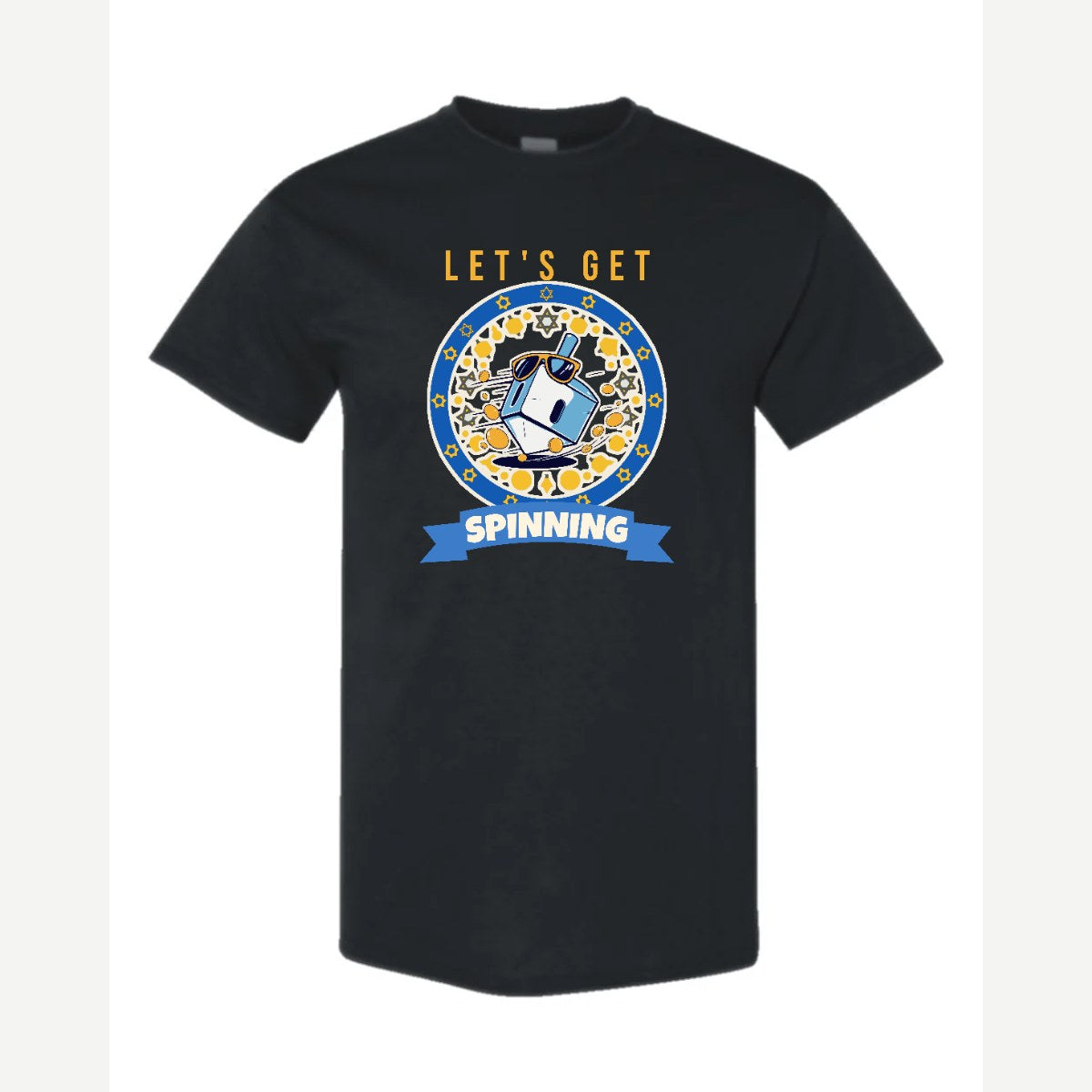 Let's Get Spinning (Dreidel) — Classic Tee / Black