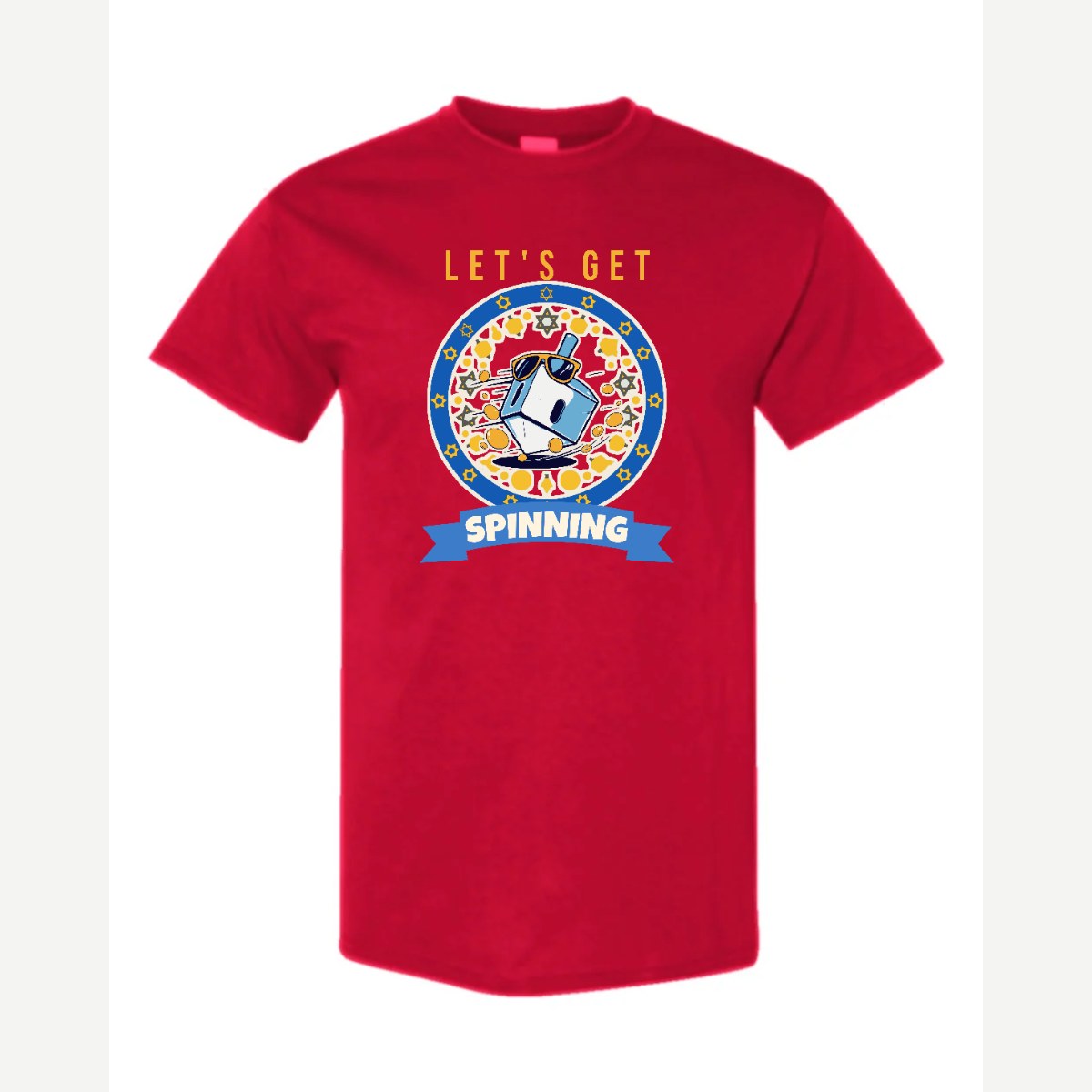 Let's Get Spinning (Dreidel) — Classic Tee / Red