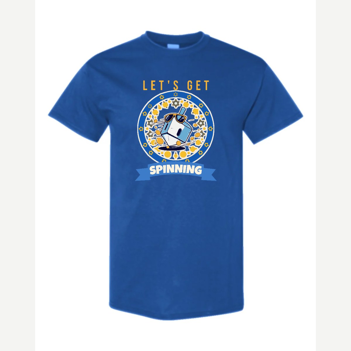 Let's Get Spinning (Dreidel) — Classic Tee / Royal