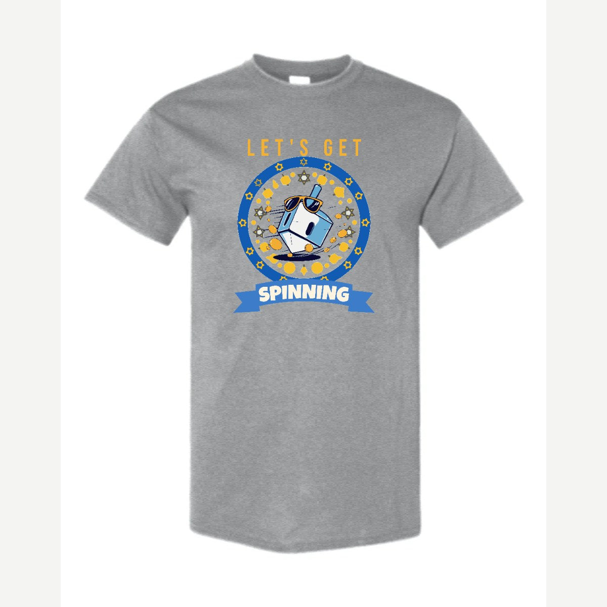Let's Get Spinning (Dreidel) — Classic Tee / Sport Grey