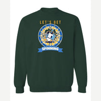 Let's Get Spinning (Dreidel) — Crewneck Sweatshirt / Forest Green
