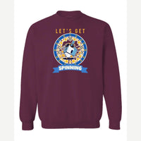 Let's Get Spinning (Dreidel) — Crewneck Sweatshirt / Maroon