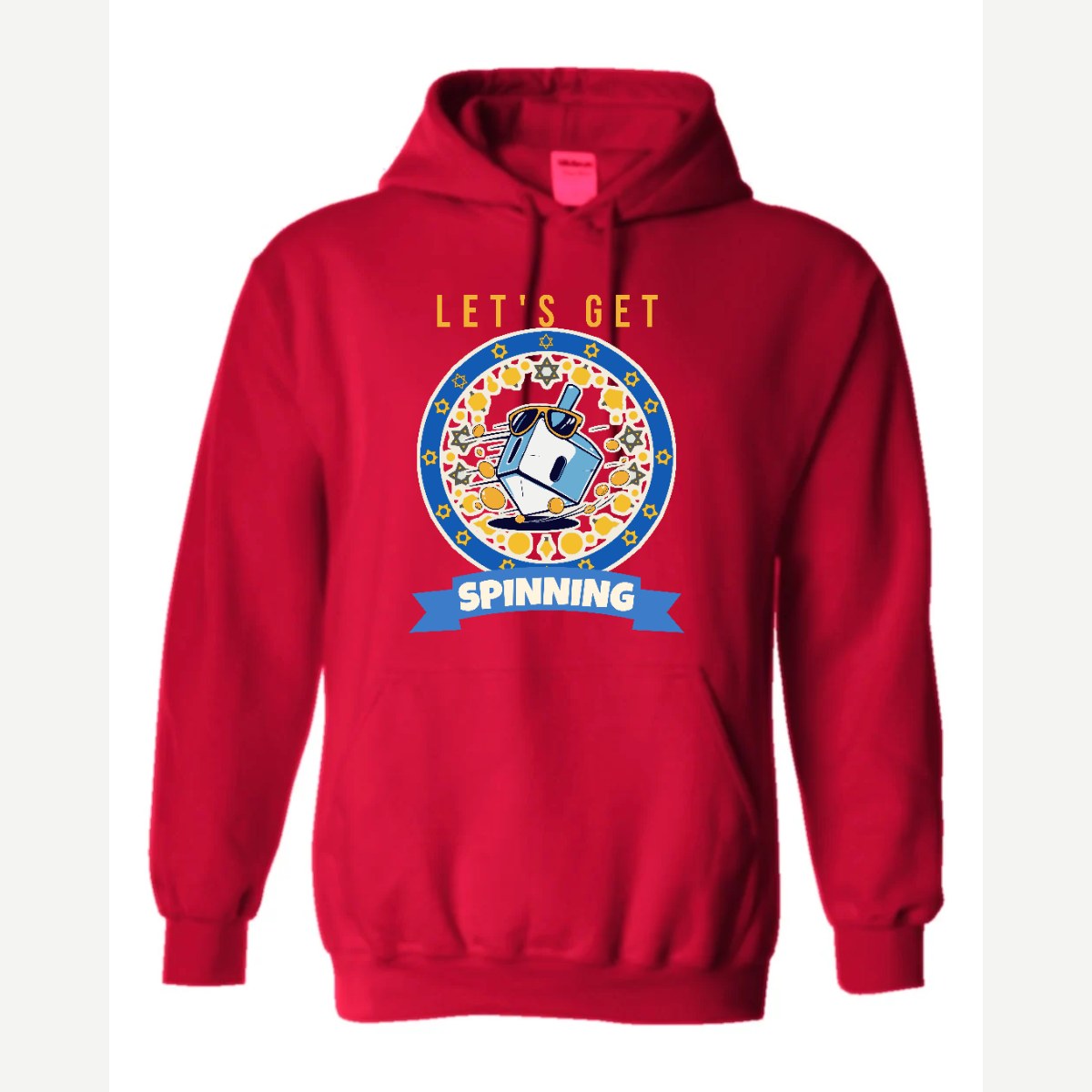 Let's Get Spinning (Dreidel) — Hoodie / Red