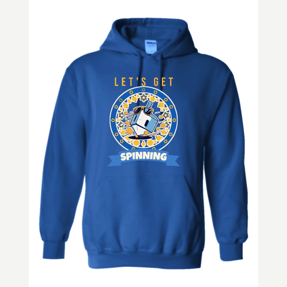 Let's Get Spinning (Dreidel) — Hoodie / Royal