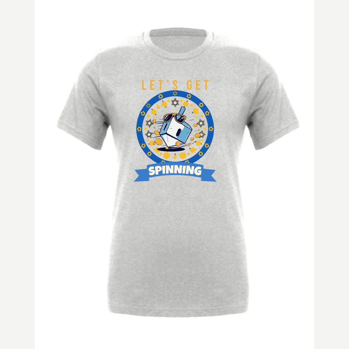Let's Get Spinning (Dreidel) — Premium Tee / Athletic Heather
