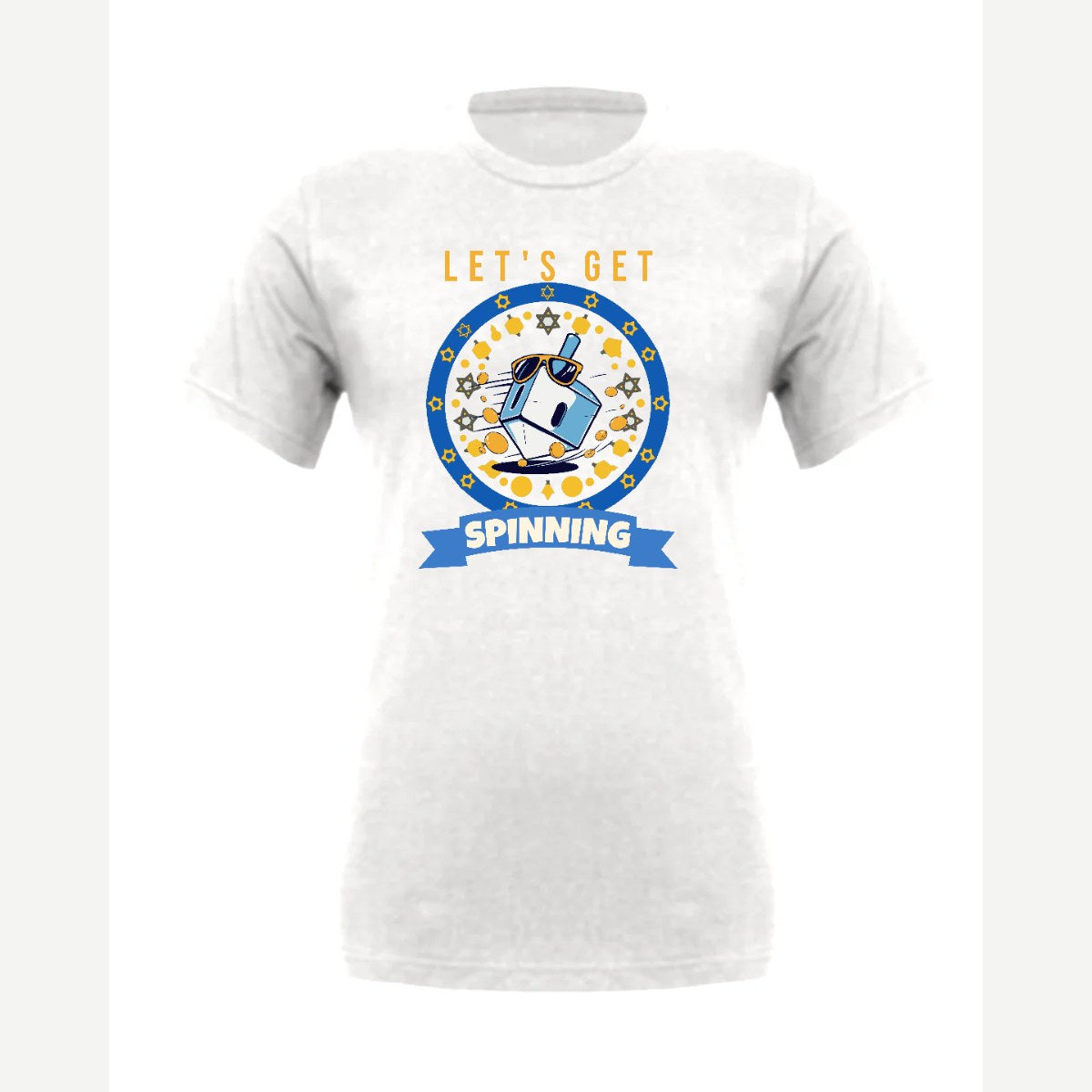 Let's Get Spinning (Dreidel) — Premium Tee / White