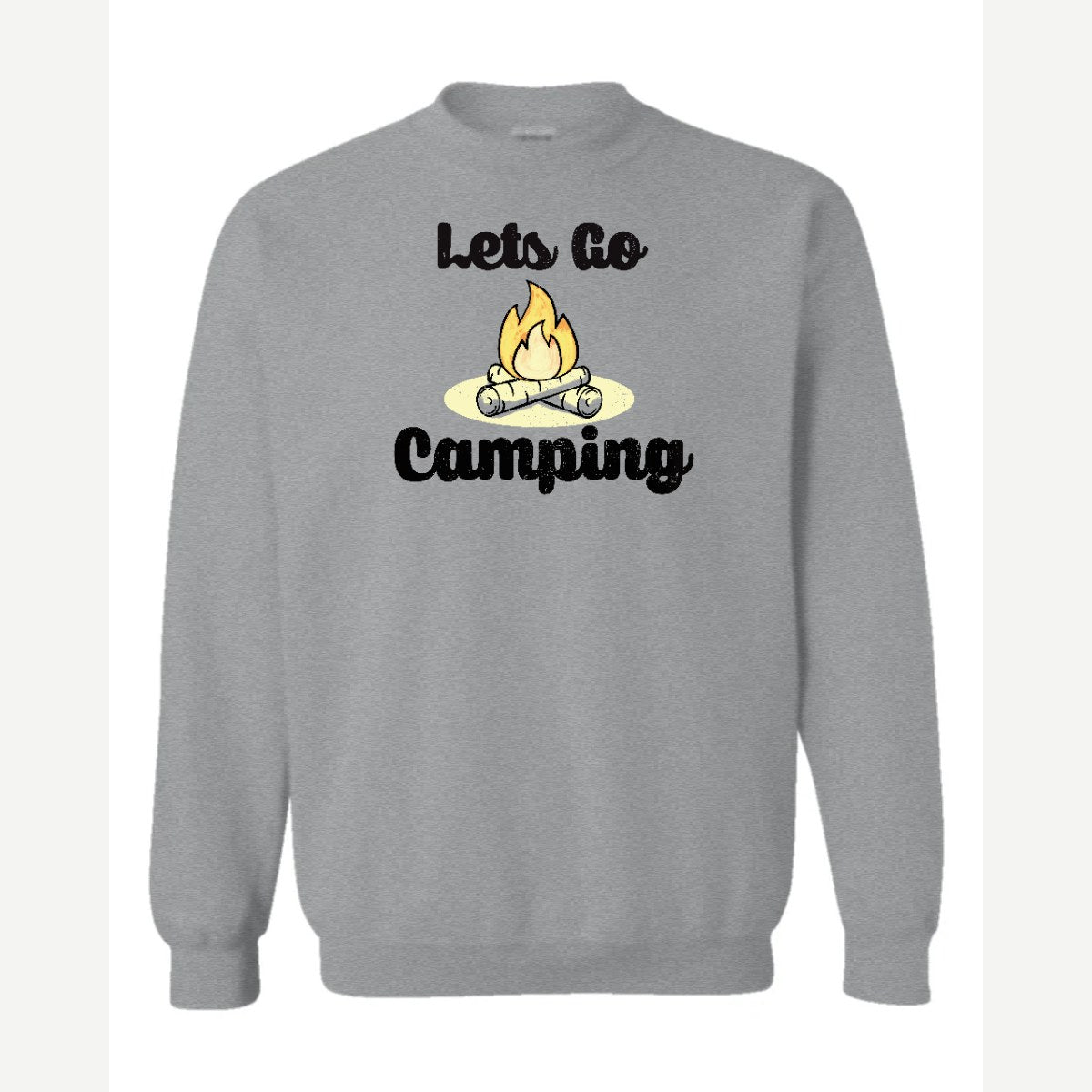 Let's Go Camping — Crewneck Sweatshirt / Sport Grey