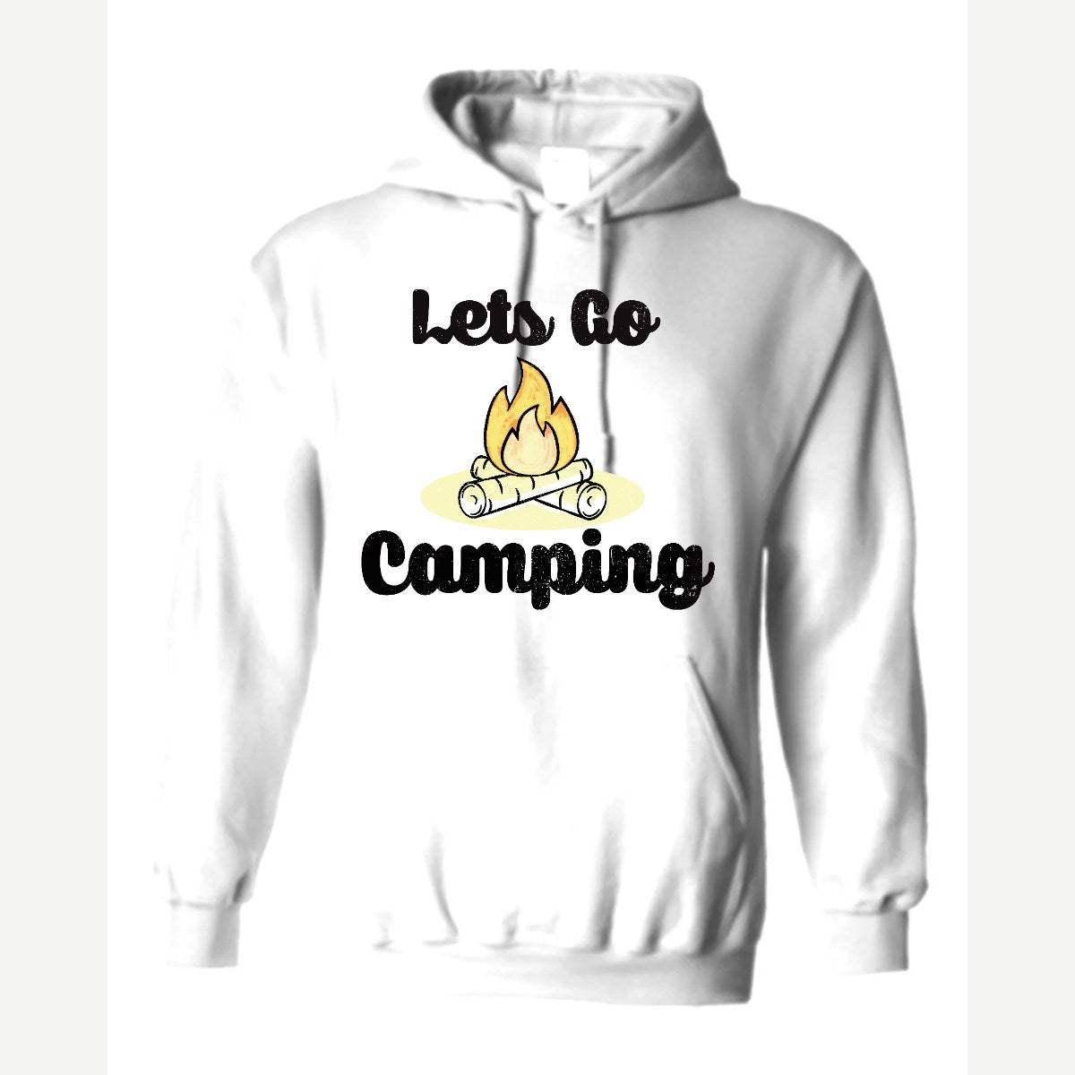 Let's Go Camping — Hoodie / White