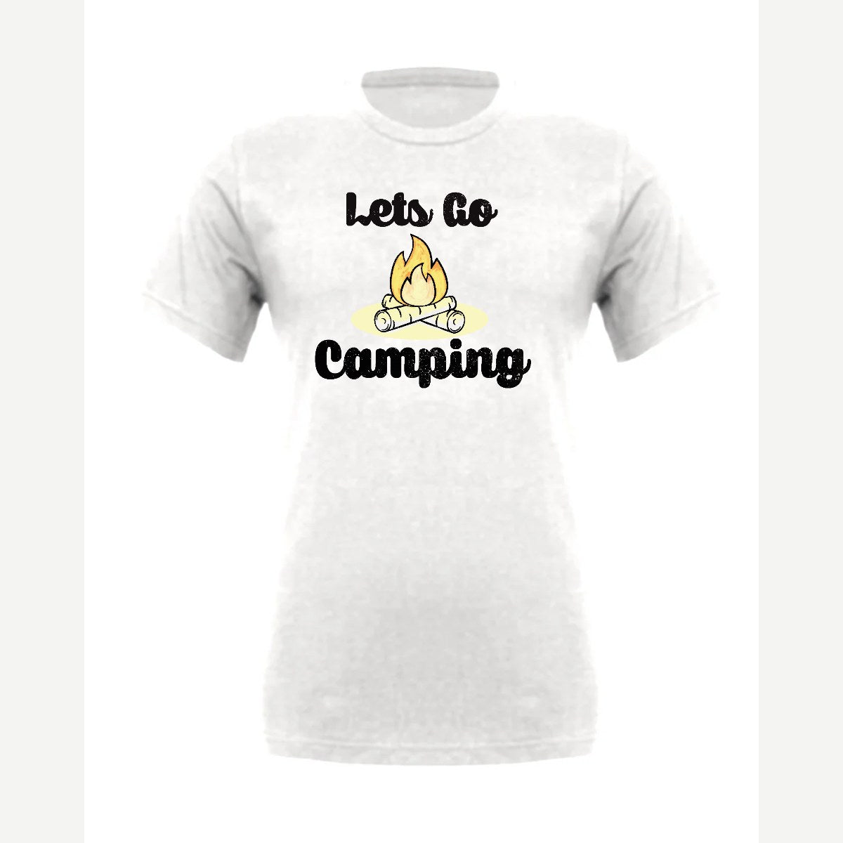 Let's Go Camping — Premium Tee / White