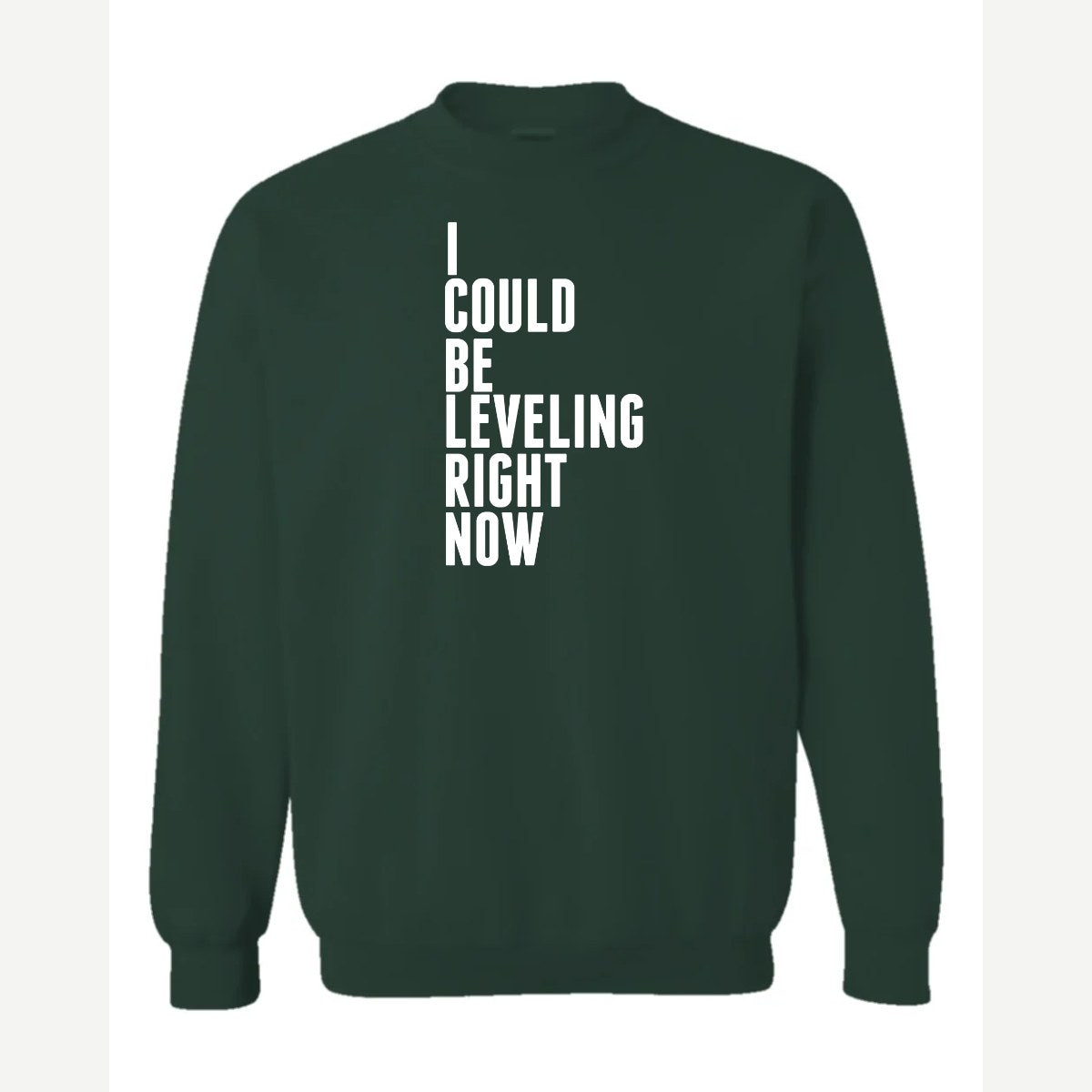 Leveling — Crewneck Sweatshirt / Forest Green