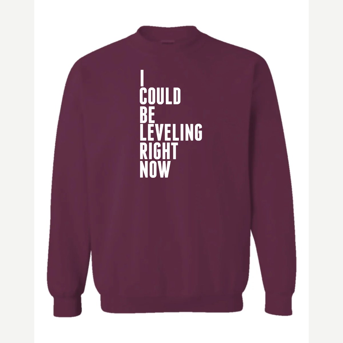 Leveling — Crewneck Sweatshirt / Maroon