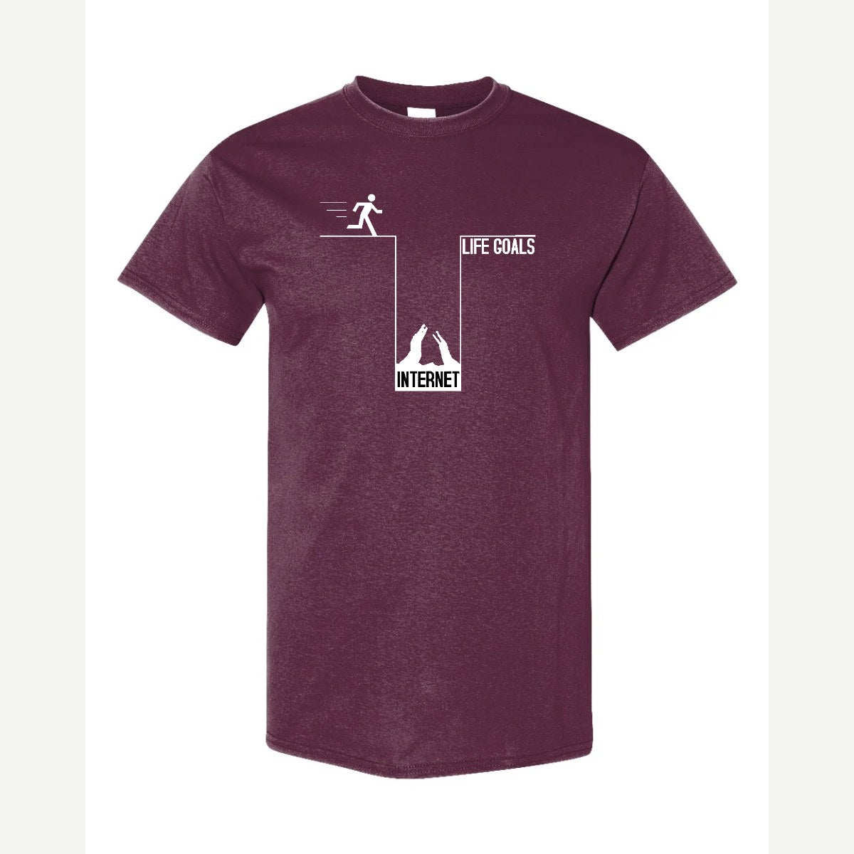 Life Goals: Internet — Classic Tee / Maroon
