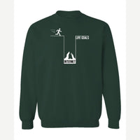 Life Goals: Internet — Crewneck Sweatshirt / Forest Green