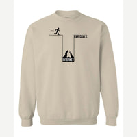 Life Goals: Internet — Crewneck Sweatshirt / Sand