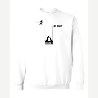 Life Goals: Internet — Crewneck Sweatshirt / White