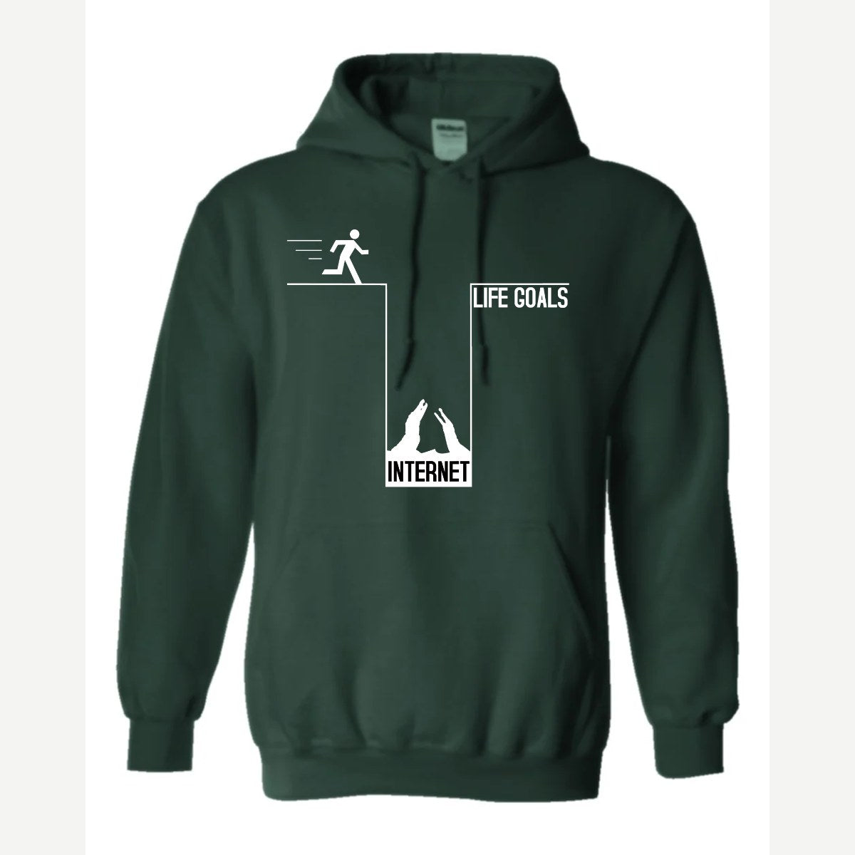 Life Goals: Internet — Hoodie / Forest Green