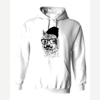 Llama Got Style (Hipster Llama) — Hoodie / White