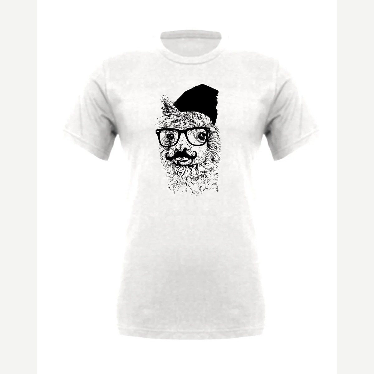 Llama Got Style (Hipster Llama) — Premium Tee / White