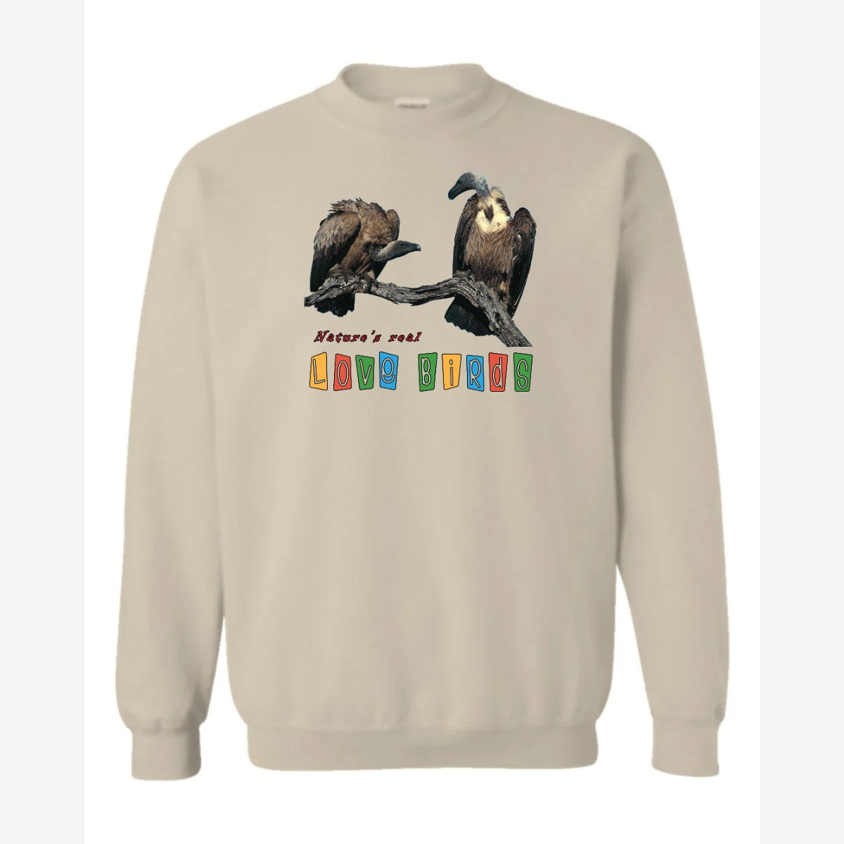 Love Birds — Crewneck Sweatshirt / Sand