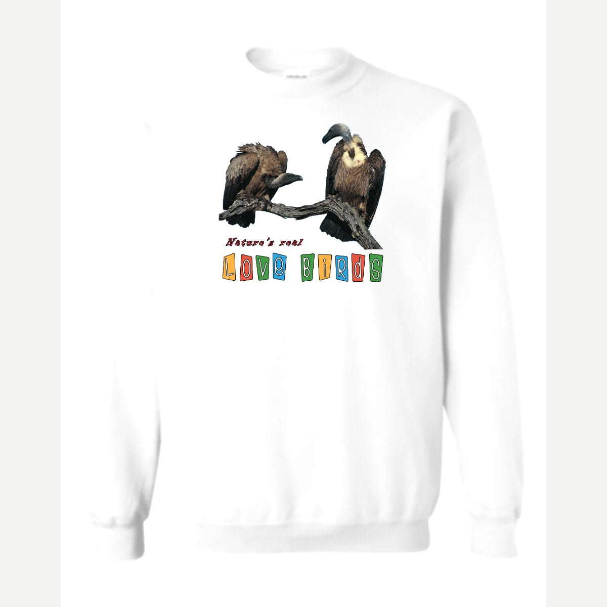 Love Birds — Crewneck Sweatshirt / White