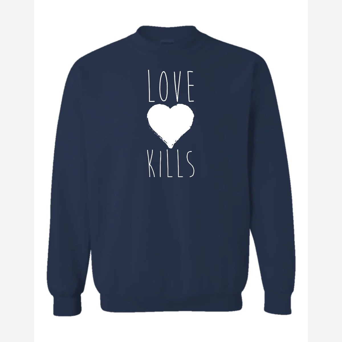 Love Kills — Crewneck Sweatshirt / Navy