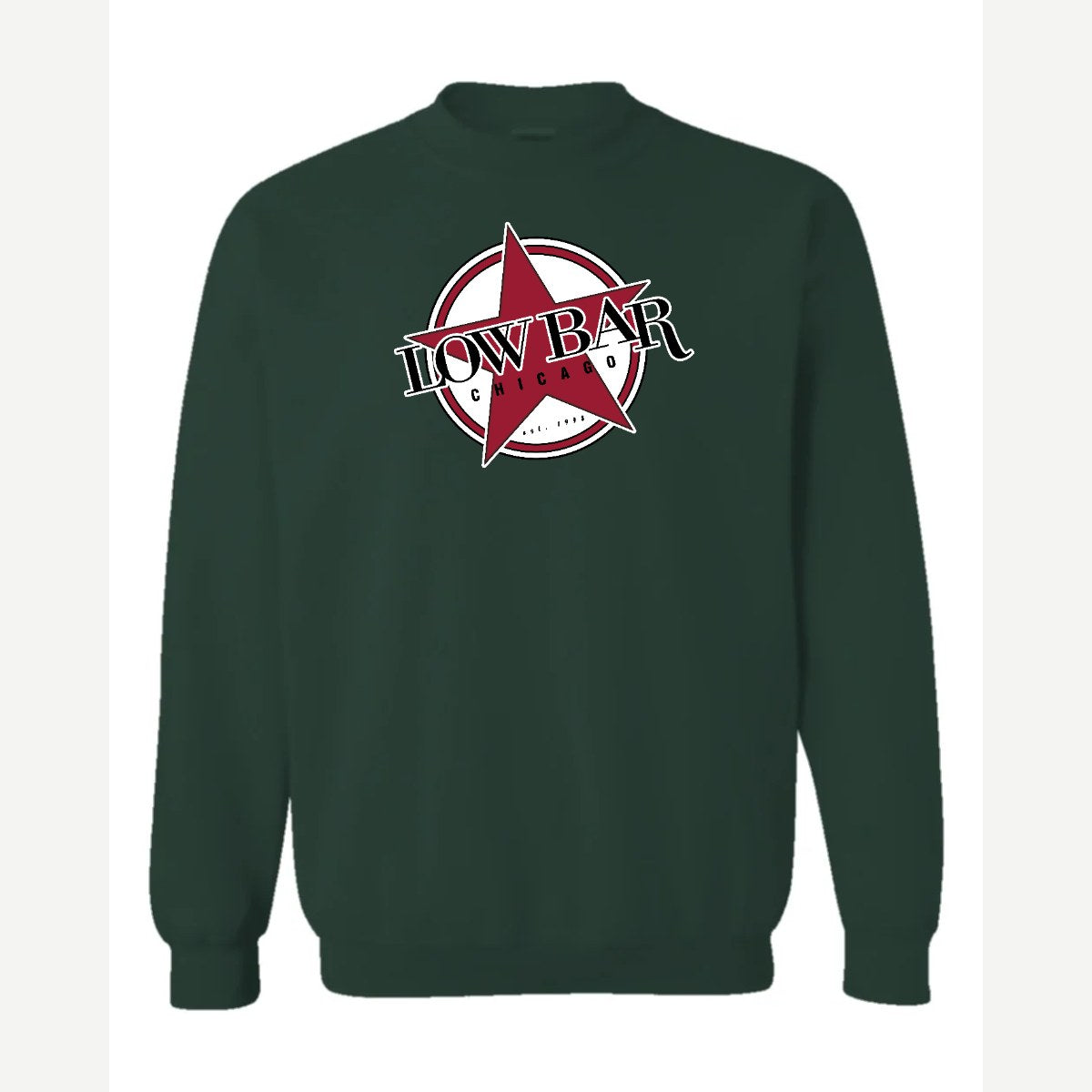 Low Bar Chicago — Crewneck Sweatshirt / Forest Green