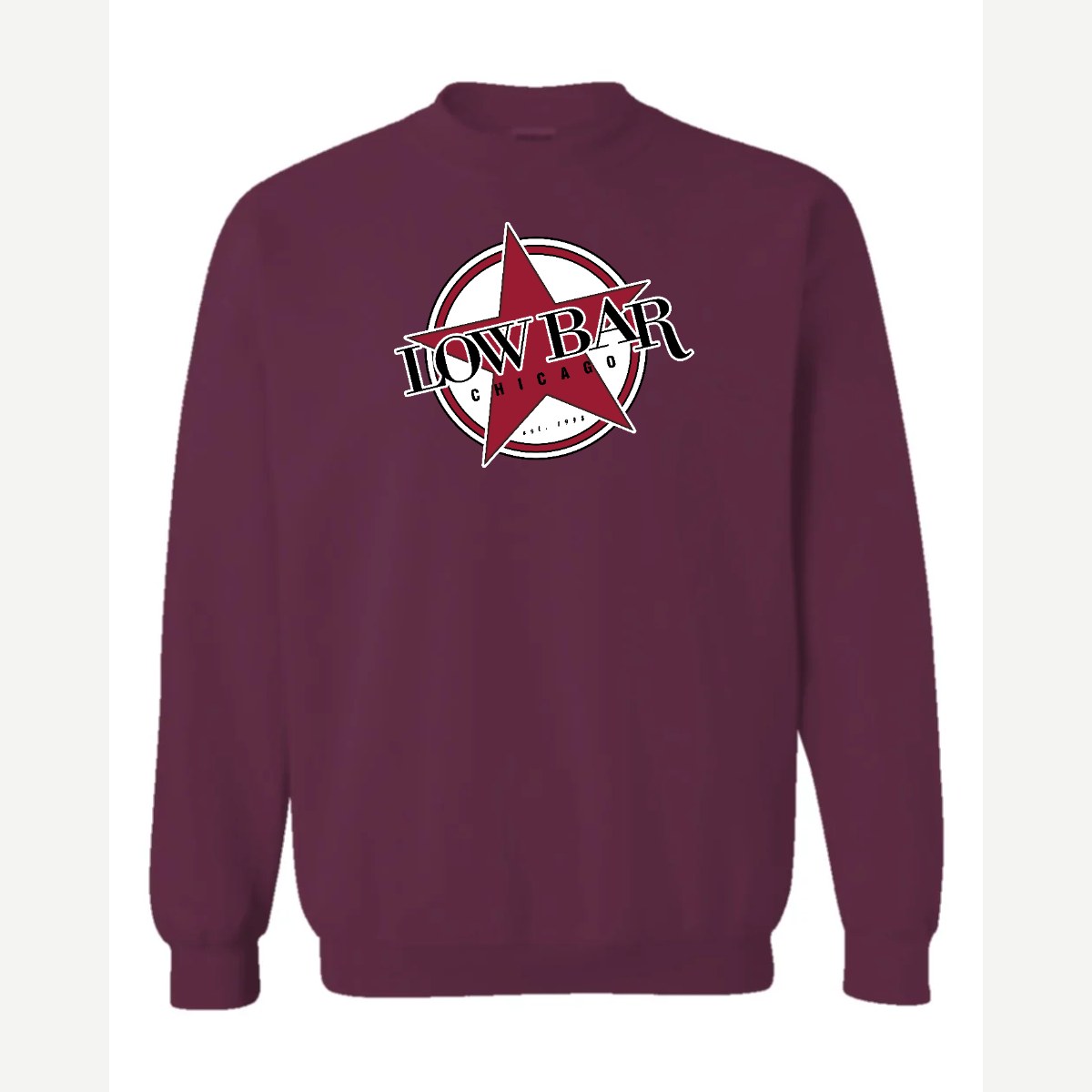 Low Bar Chicago — Crewneck Sweatshirt / Maroon