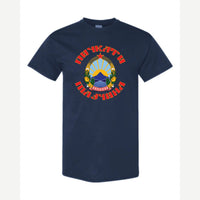 Macedonia Crest — Classic Tee / Navy