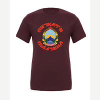 Macedonia Crest — Premium Tee / Maroon
