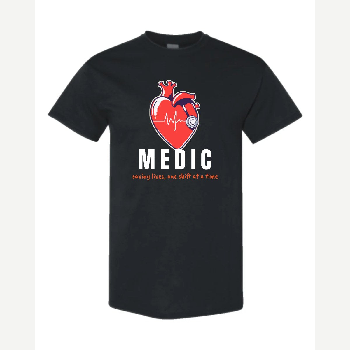Medic (Heart and Stethoscope) — Classic Tee / Black