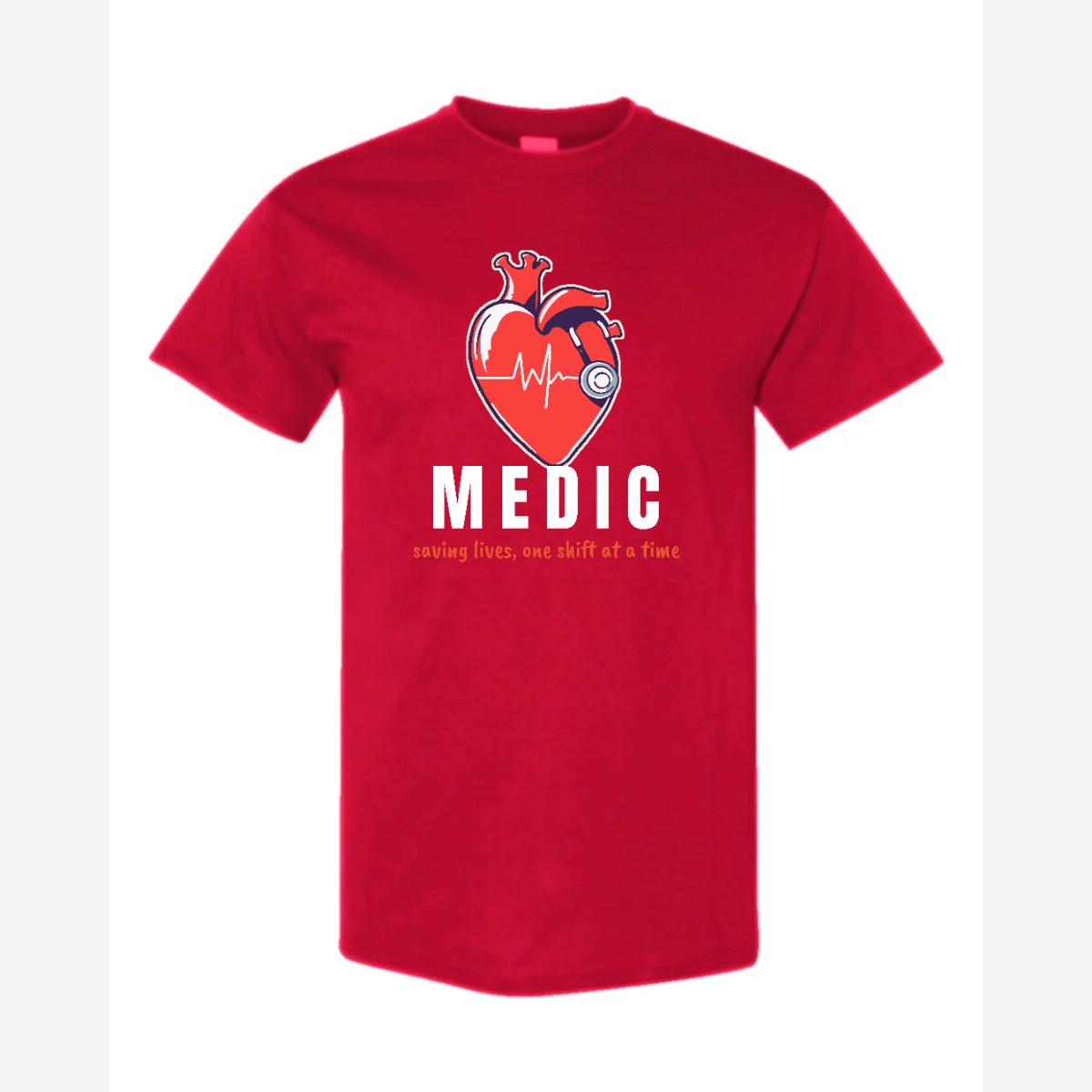 Medic (Heart and Stethoscope) — Classic Tee / Red