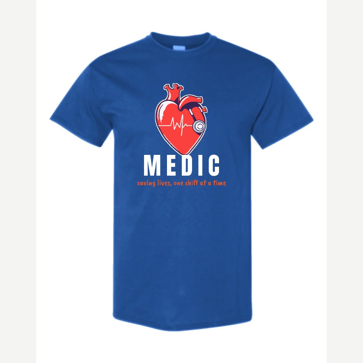 Medic (Heart and Stethoscope) — Classic Tee / Royal