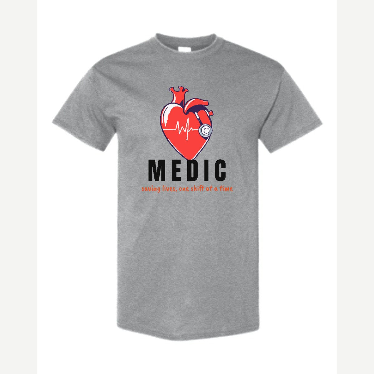 Medic (Heart and Stethoscope) — Classic Tee / Sport Grey