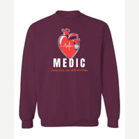 Medic (Heart and Stethoscope) — Crewneck Sweatshirt / Maroon