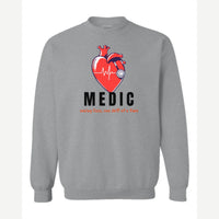 Medic (Heart and Stethoscope) — Crewneck Sweatshirt / Sport Grey