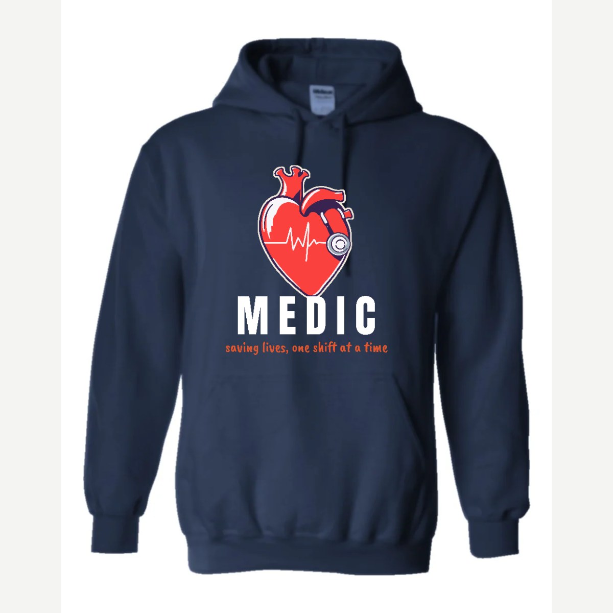 Medic (Heart and Stethoscope) — Hoodie / Navy