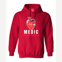 Medic (Heart and Stethoscope) — Hoodie / Red