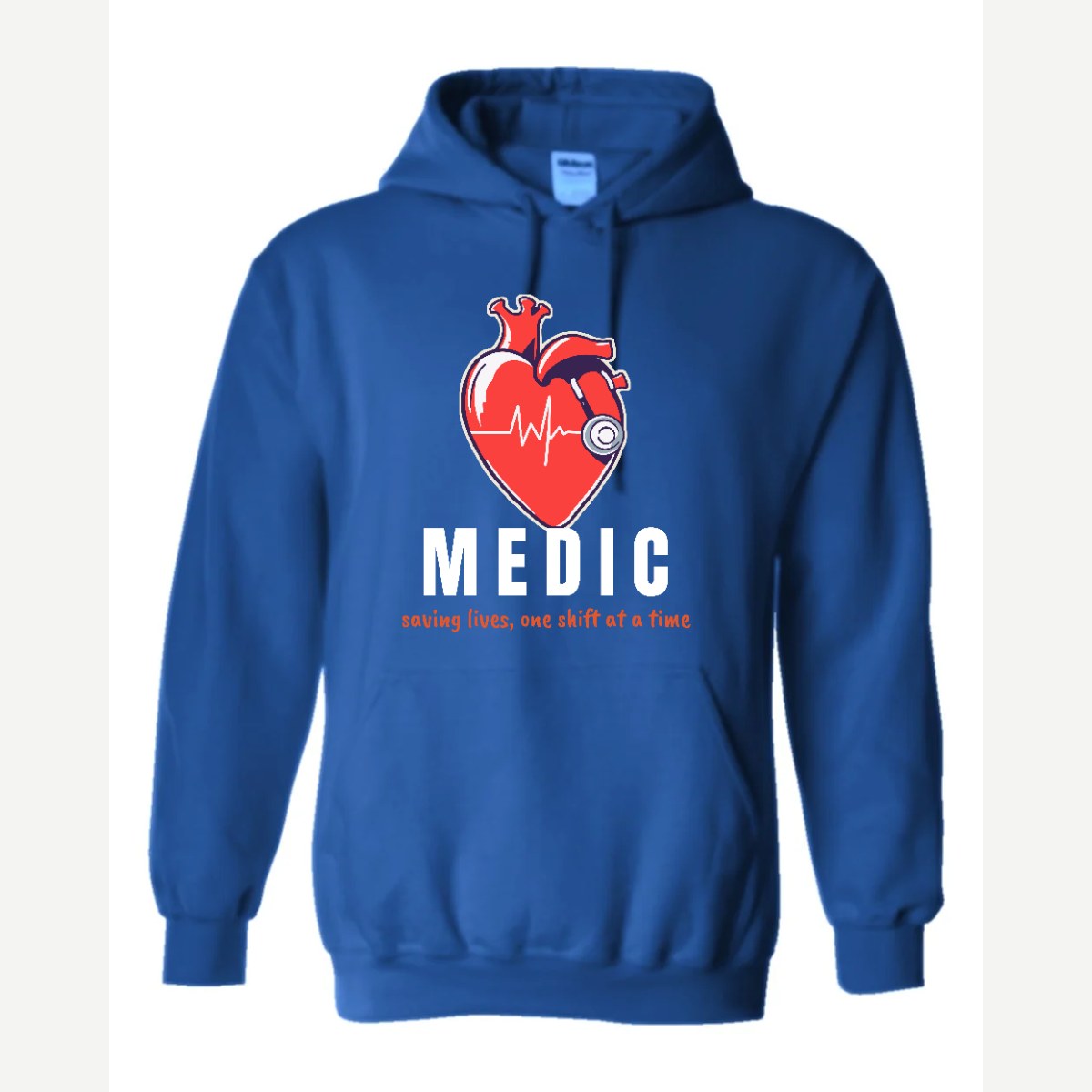 Medic (Heart and Stethoscope) — Hoodie / Royal