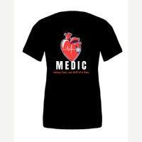 Medic (Heart and Stethoscope) — Premium Tee / Black