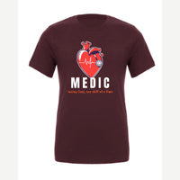 Medic (Heart and Stethoscope) — Premium Tee / Maroon