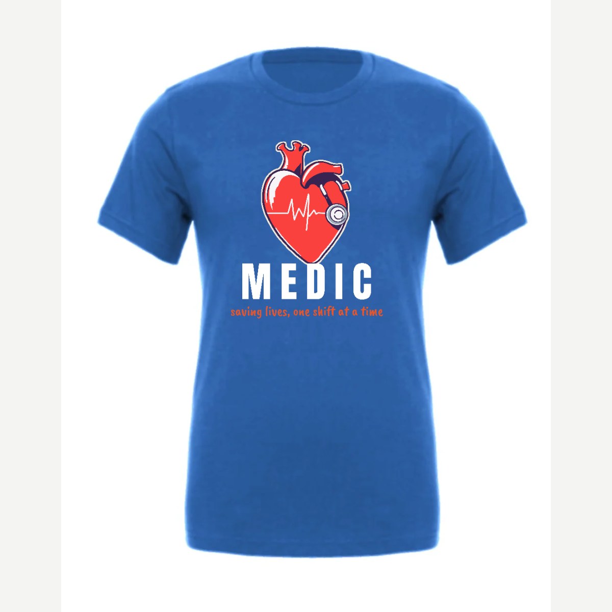Medic (Heart and Stethoscope) — Premium Tee / True Royal